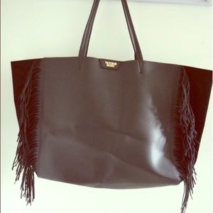 VS Black Tote with Fringe